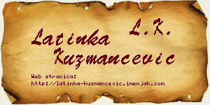 Latinka Kuzmančević vizit kartica